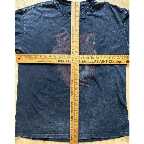 Cleo + Wolf Nature T Shirt Relaxed Fit Sz. Small Black Wolf Graphic - Picture 5 of 6